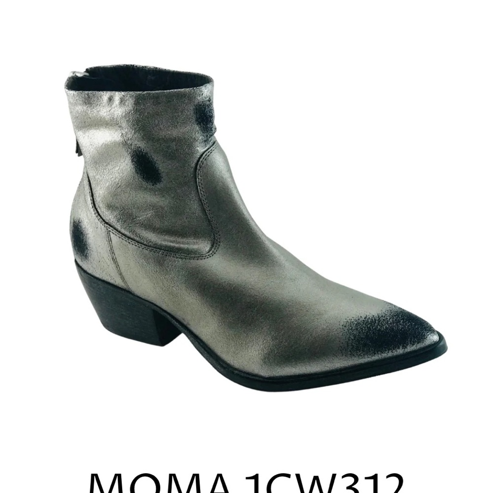 Moma Metallic Gray Ankle Boots size 10